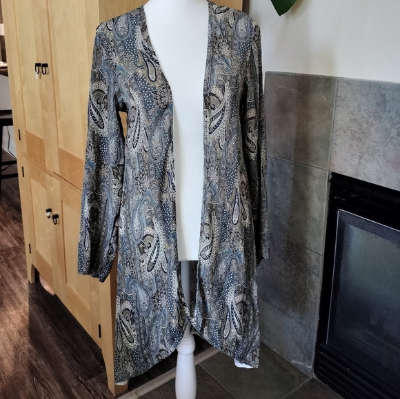 Vintage APNY Paisley Open Front Cardigan - Picture 1 of 3